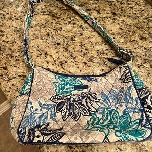 Vera Bradley Blue and Green Shoulder Bag